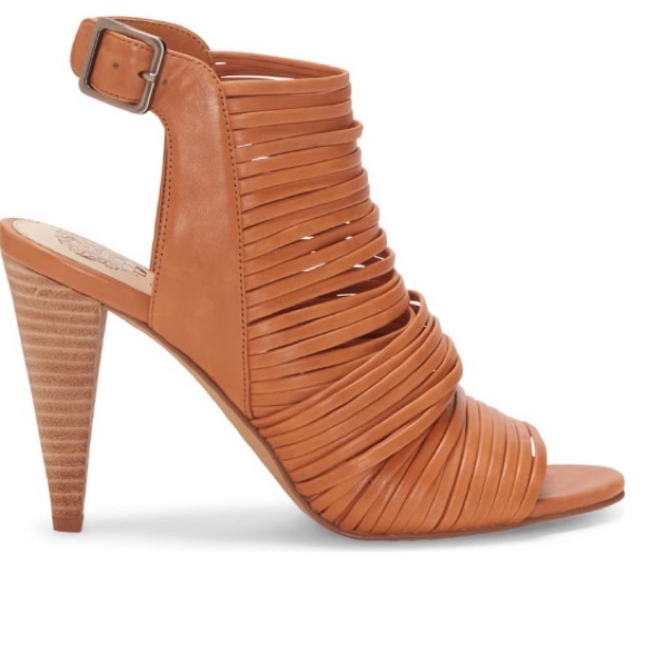 NEW Vince Camuto Brown Strappy Heels - Picture 1 of 7